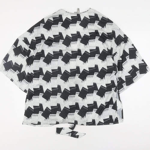 ASOS Women's XS Black & White Kimono Blouse