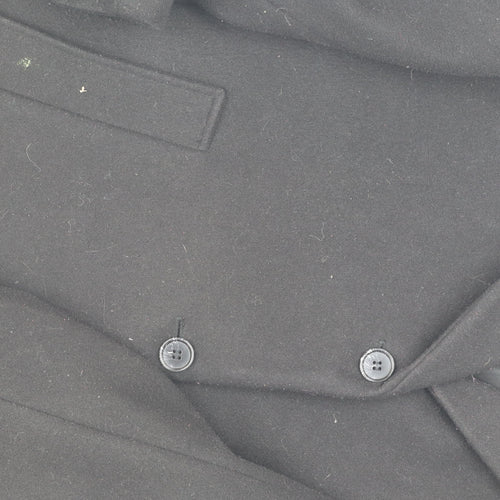 H&M Women's Black Mid-Length Overcoat, Size L