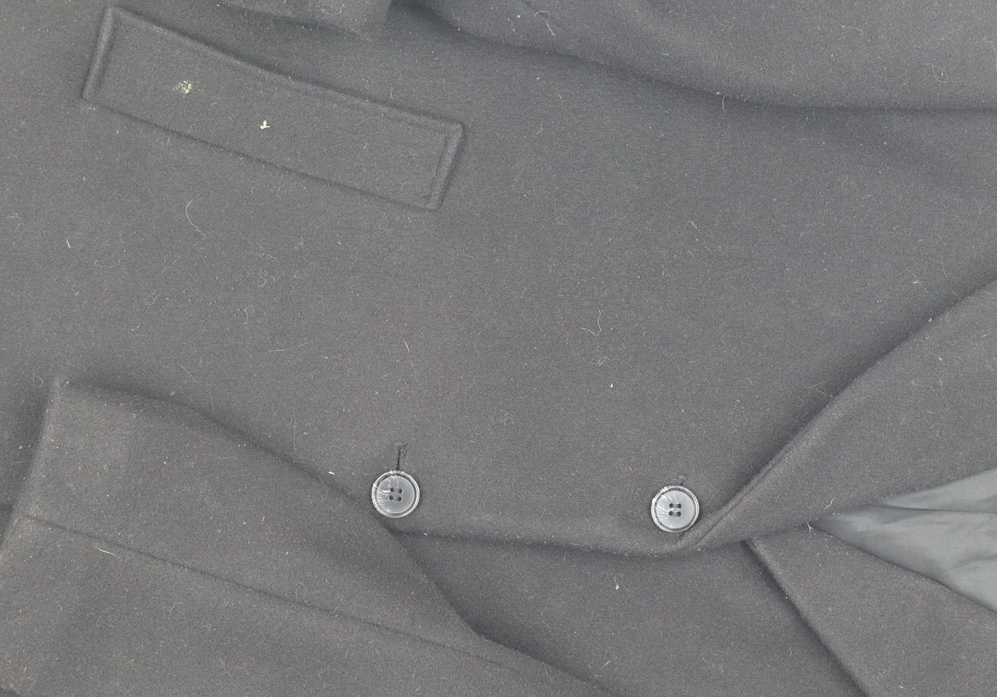 H&M Women's Black Mid-Length Overcoat, Size L