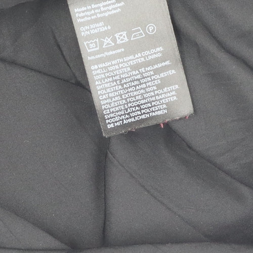 H&M Women's Black Mid-Length Overcoat, Size L