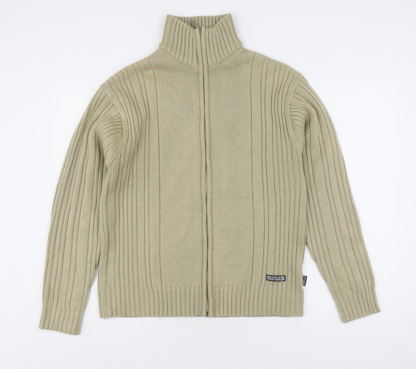Pole Position Men's Beige Full Zip Jumper Size L