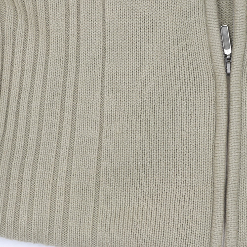 Pole Position Men's Beige Full Zip Jumper Size L