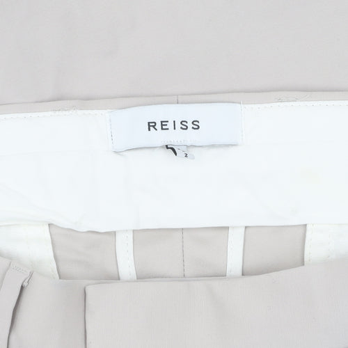 Reiss Women's Beige Straight Trousers Size 36 - Business Casual