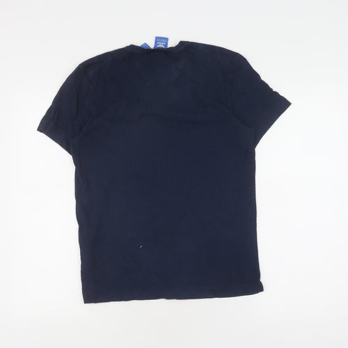 Adidas Men's Blue Short Sleeve Crew Neck T-Shirt, Size S
