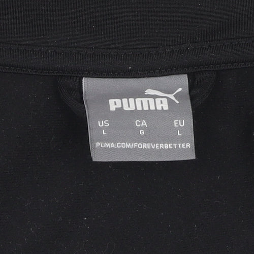 Puma Men's Black Track Jacket L - Gym & Training Style