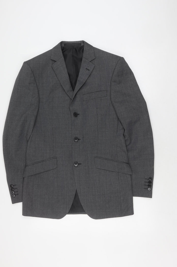Marks and Spencer Men's Grey Suit Jacket, Size 36R