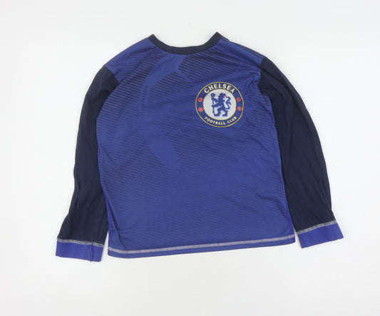 Boys Blue Characterville Pyjama Top 9-10 Years - Sports Theme, Long Sleeve