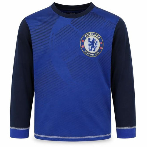 Boys Blue Characterville Pyjama Top 9-10 Years - Sports Theme, Long Sleeve