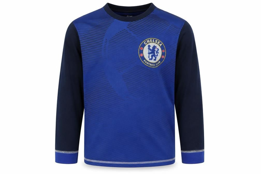 Boys Blue Characterville Pyjama Top 9-10 Years - Sports Theme, Long Sleeve