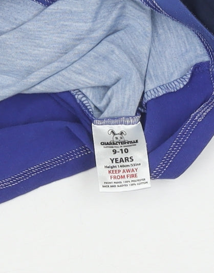 Boys Blue Characterville Pyjama Top 9-10 Years - Sports Theme, Long Sleeve