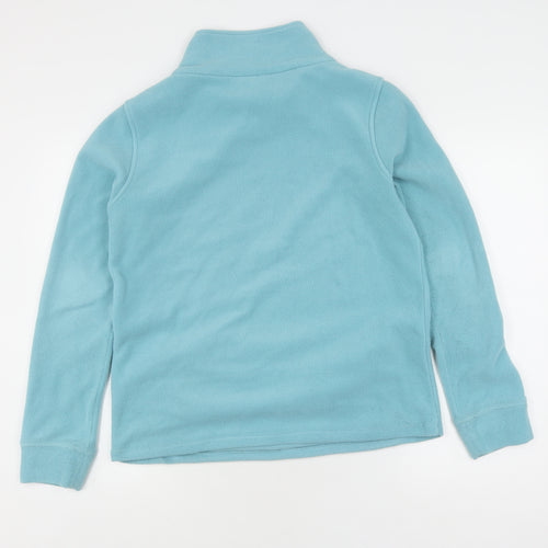 Animal Women's Blue Mock Neck Pullover Jumper Size 12