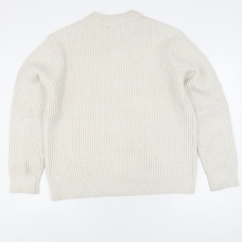 Zara Women's Ivory Pullover Jumper, Size 14, Knit