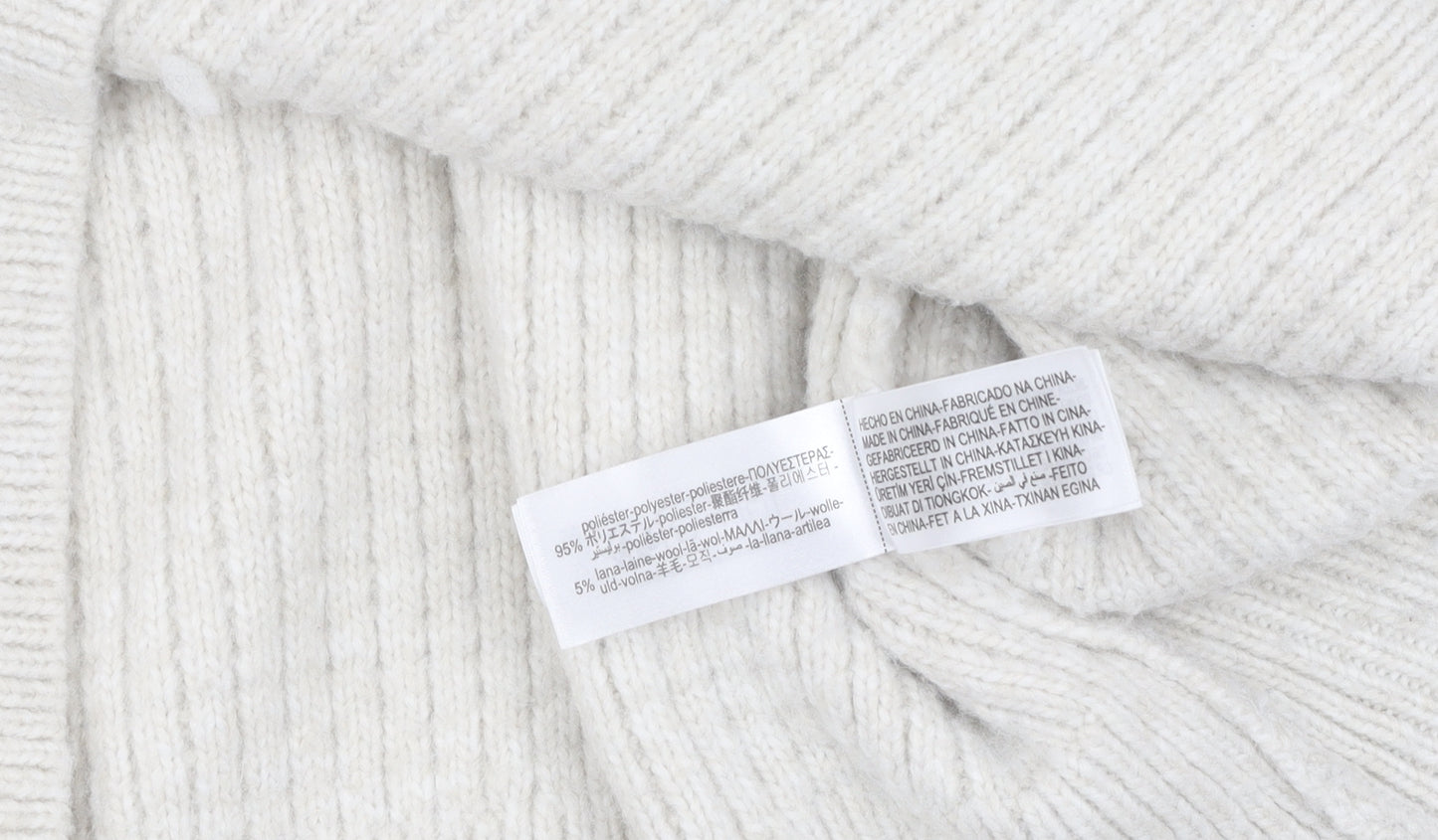 Zara Women's Ivory Pullover Jumper, Size 14, Knit