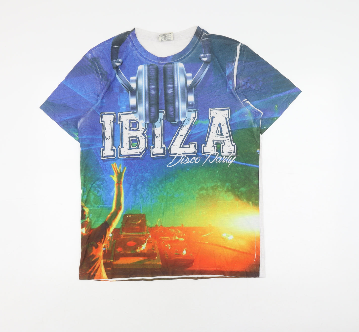 Planet 2000 Men's Multicoloured Ibiza Party T-Shirt L