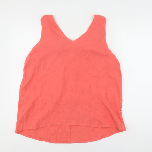 Damart Women's Pink Sleeveless Tank Top, V-Neck, M