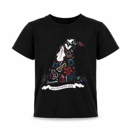 Harry Potter Boys Black Graphic T-Shirt in Size S