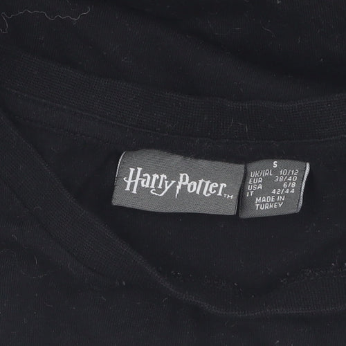 Harry Potter Boys Black Graphic T-Shirt in Size S