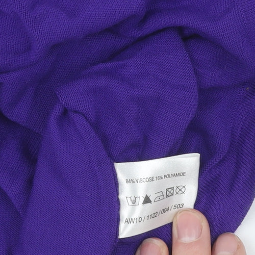 East Women’s Purple Beaded Pullover Jumper Size 18