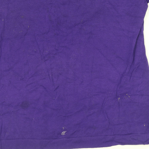 East Women’s Purple Beaded Pullover Jumper Size 18