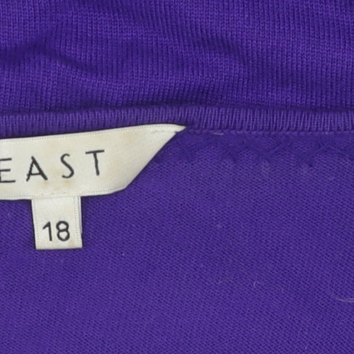 East Women’s Purple Beaded Pullover Jumper Size 18