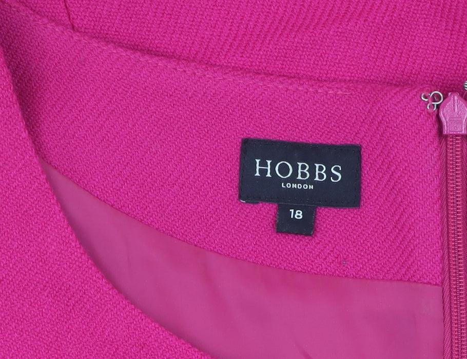 Hobbs Women's Pink Sheath Dress, Size 18, Elegant Partywear