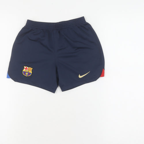 Nike Boys Blue Athletic Football Shorts, Size 12 Years