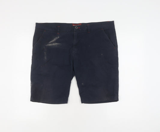 WestAce Blue Chino Shorts for Men, Size 38
