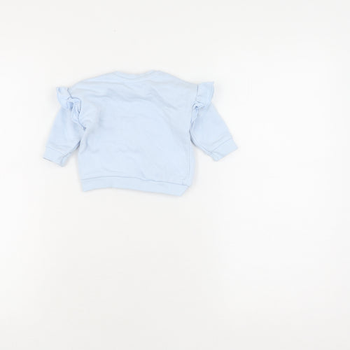 Disney Baby Girls Blue Pullover Jumper 0-3 Months