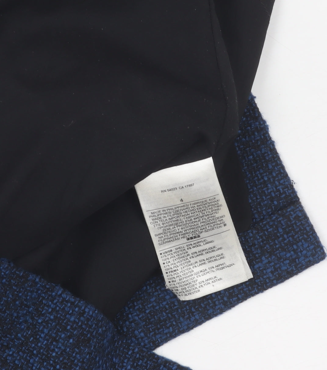 Banana Republic Women's Blue Pencil Skirt, Size 6, Zip Closure