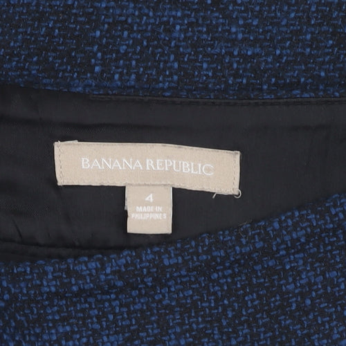 Banana Republic Women's Blue Pencil Skirt, Size 6, Zip Closure