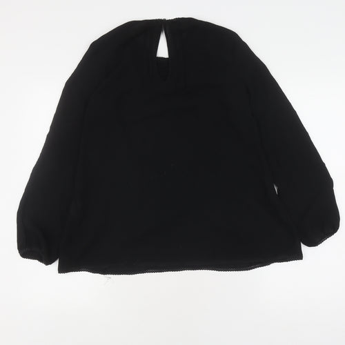 Zara Women's Black Basic Blouse, Size S, Elegant Casual Wear