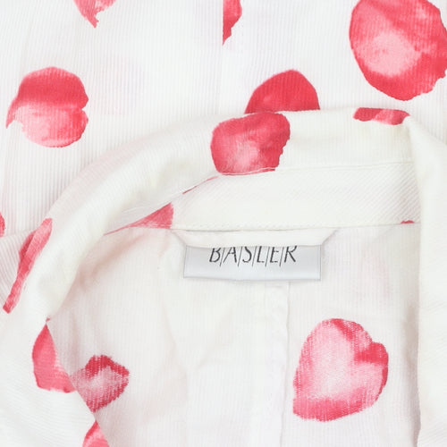 Basler Women's White Floral Blazer Size 18 Cotton