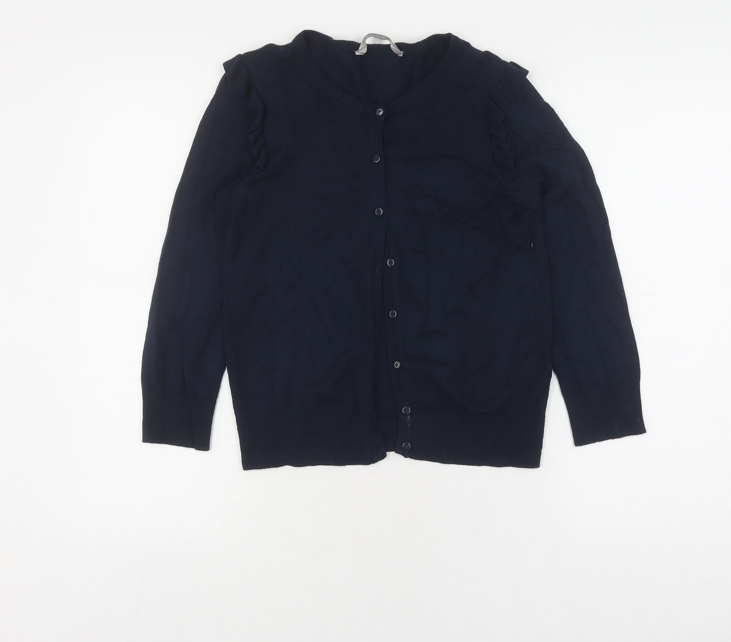 Red Herring Women's Blue Cardigan, Size 8, Crew Neck