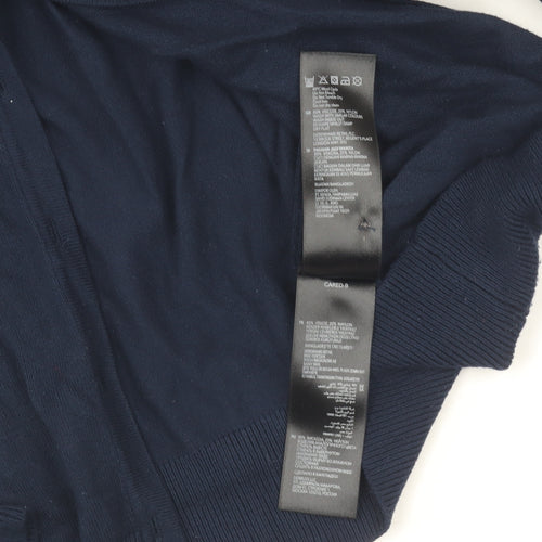 Red Herring Women's Blue Cardigan, Size 8, Crew Neck