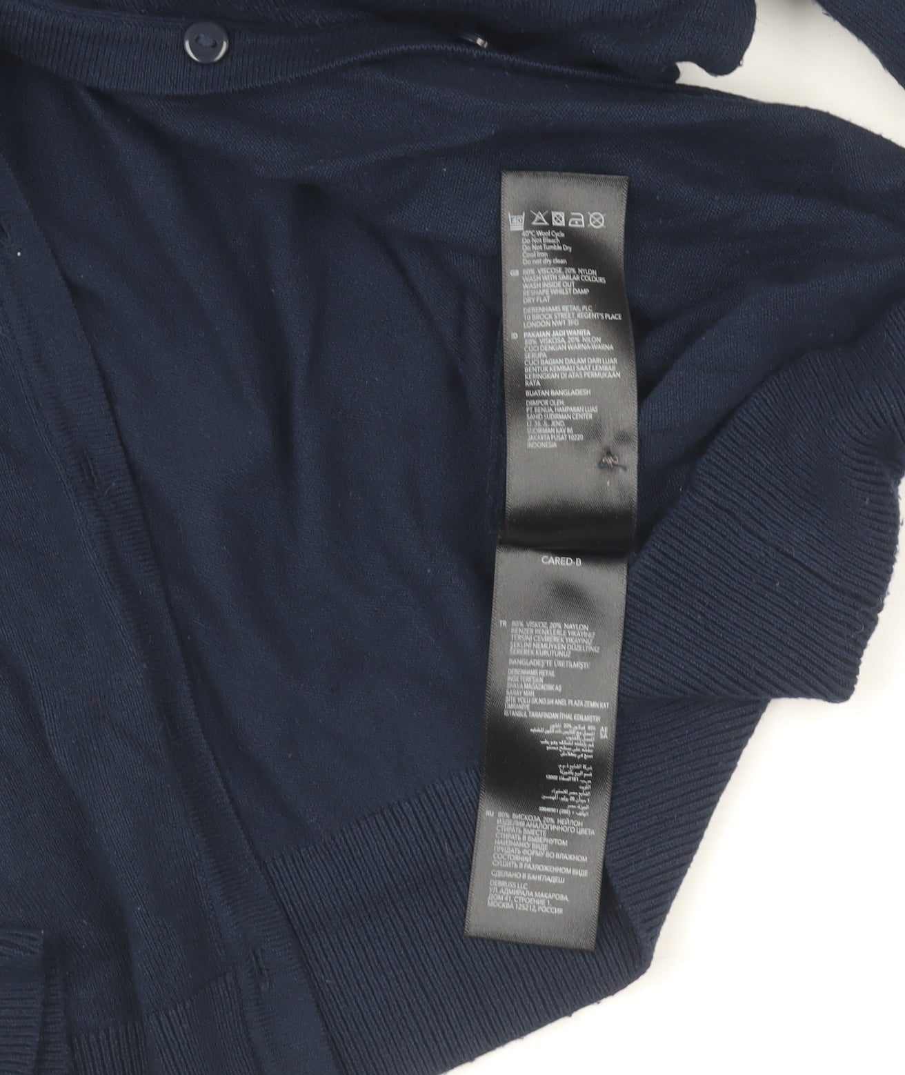 Red Herring Women's Blue Cardigan, Size 8, Crew Neck