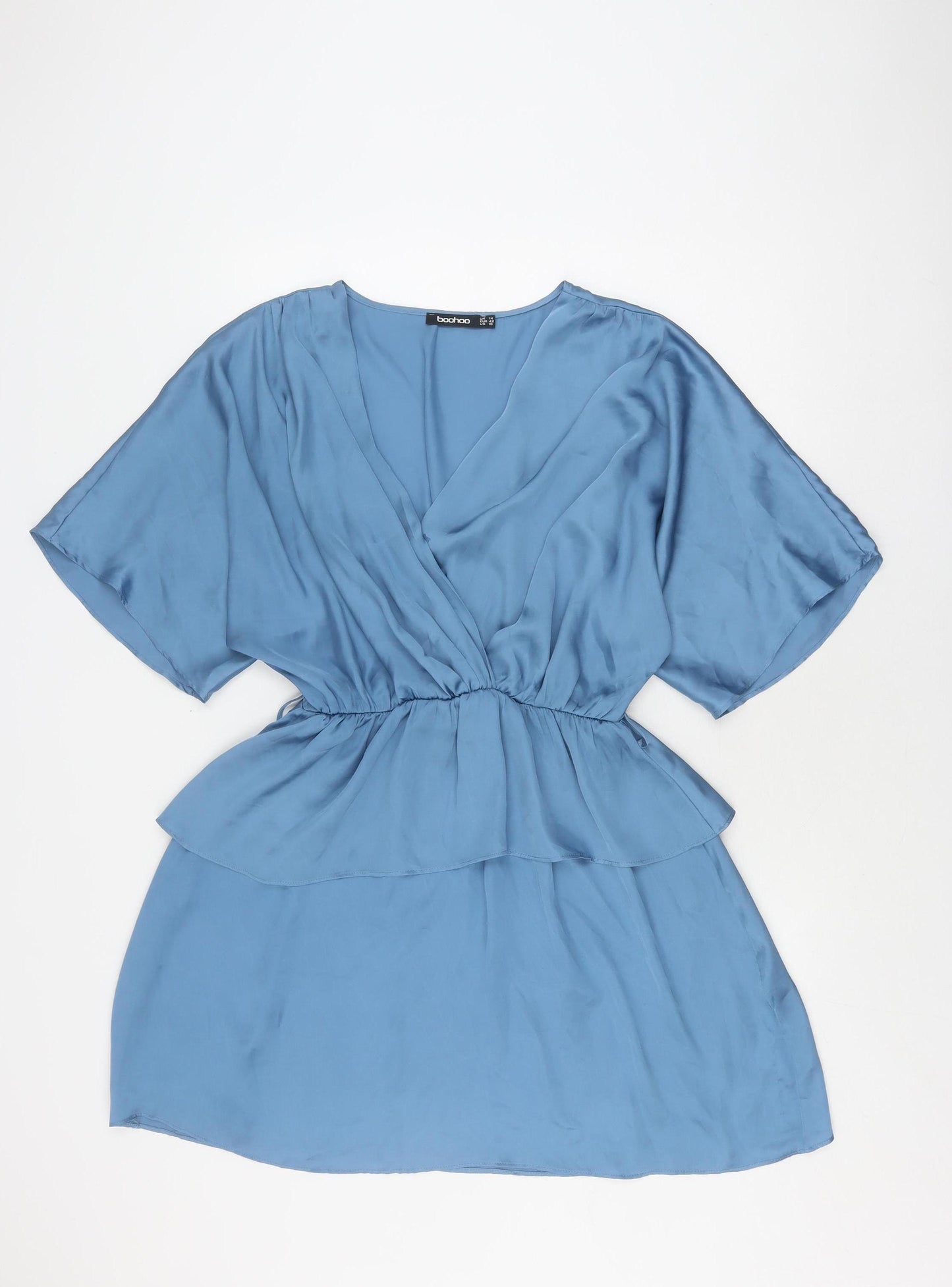 Boohoo Women's Blue Polyester Dress, Size 14
