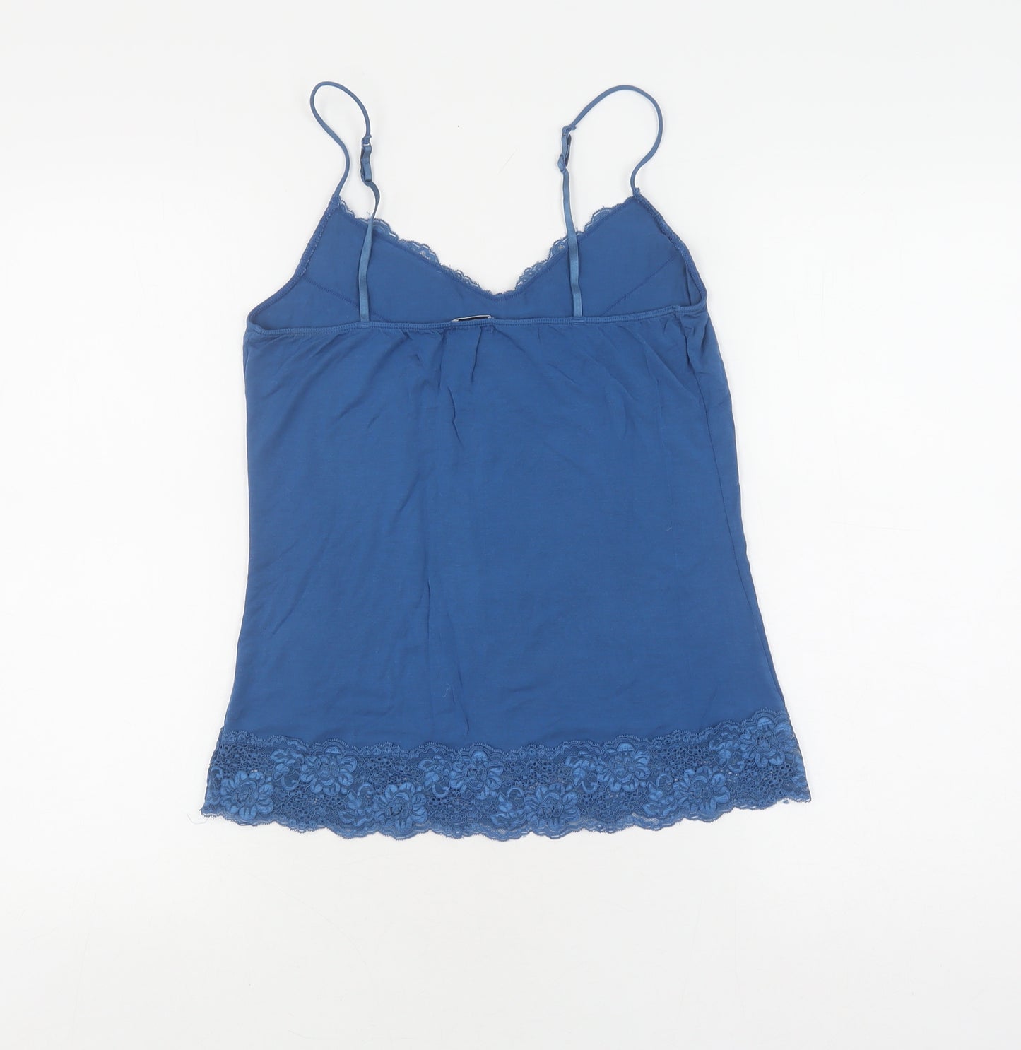 Jigsaw Women's Blue Camisole Top - S, Lace Accents