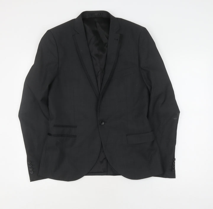 Topman Men's Black Suit Jacket 38 Formal Wear