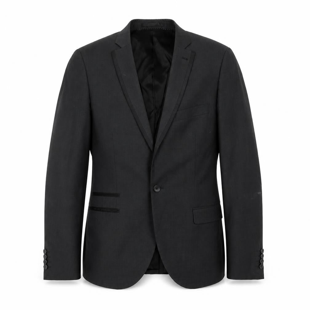 Front view of Topman Men's Black Suit Jacket 38 Formal Wear