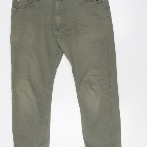 Marks and Spencer Green Straight Trousers 40 Unisex