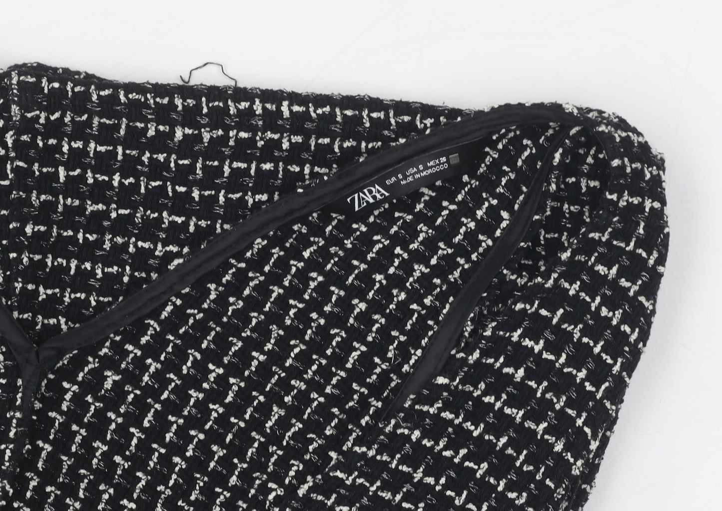 Zara Women’s Black Tweed Dungaree, Size 8