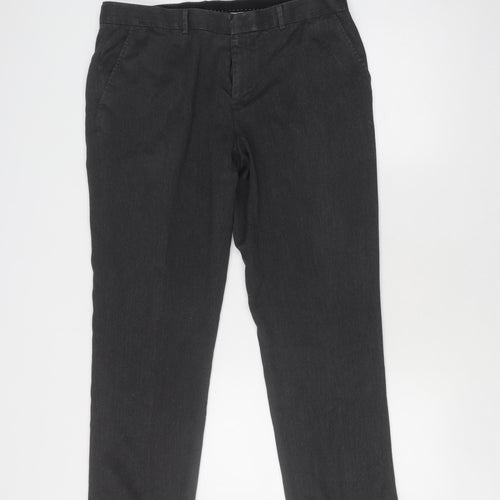 Savile Row Men's Black Dress Pants 36 Regular