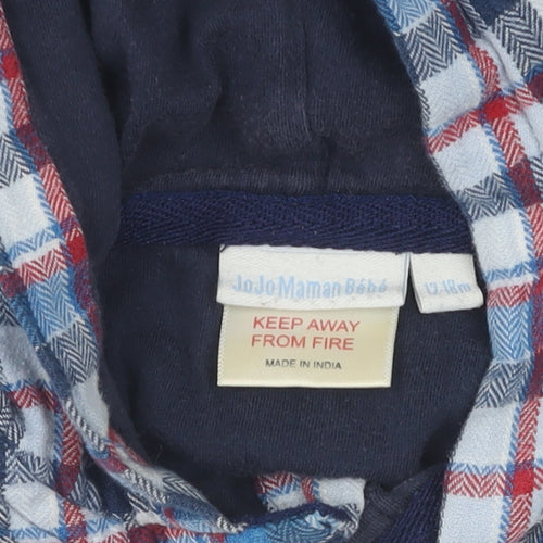 JoJo Maman Bébé Boys Plaid Shirt Jacket 6-12M Multicoloured