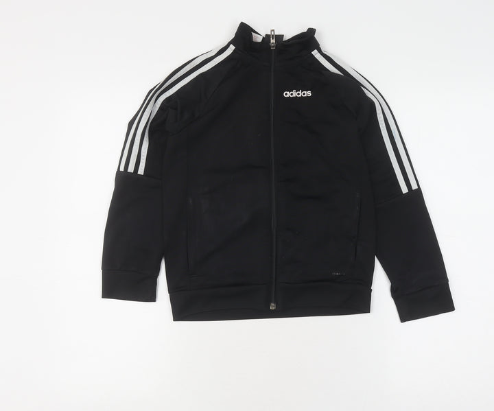 Adidas Boys Black Track Jacket 7-8 Years