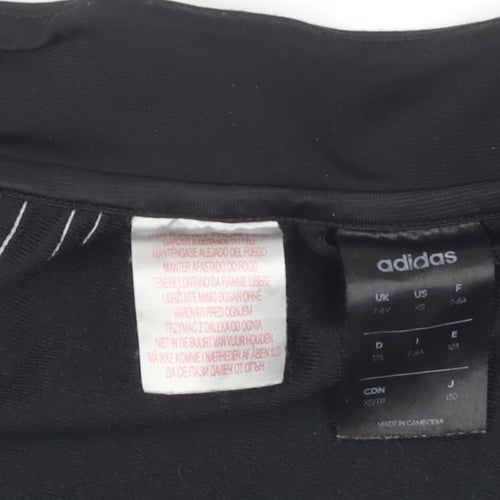 Adidas Boys Black Track Jacket 7-8 Years