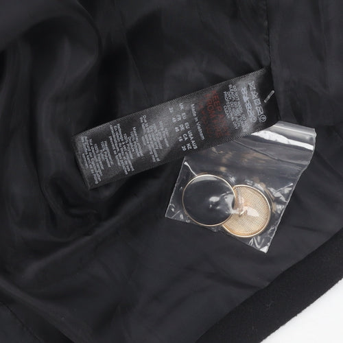 Dorothy Perkins Women's Black Wool Pea Coat Size 20 Tall