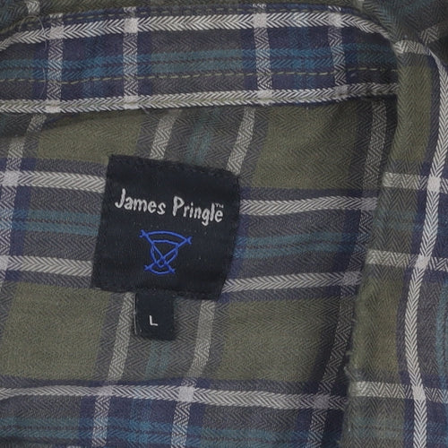 James Pringle Men's Plaid Shirt L Multicoloured