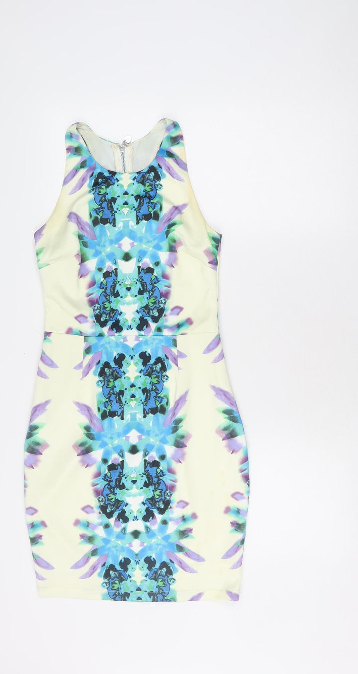 Lipsy Women’s Multicoloured Bodycon Dress Size 8