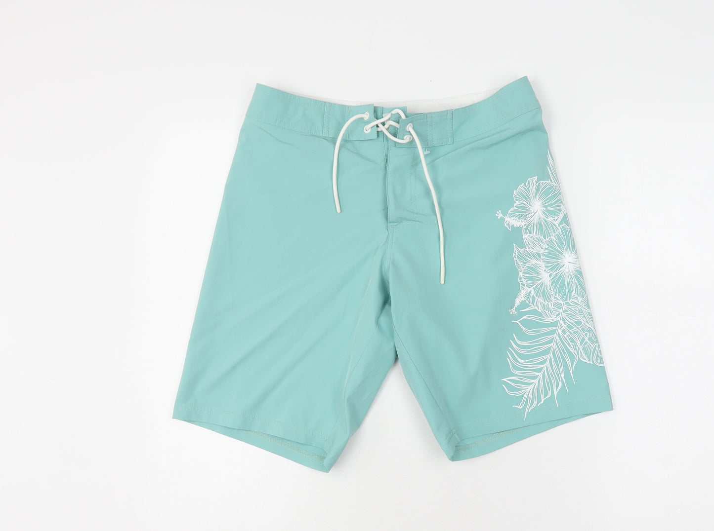 Animal Unisex Board Shorts Blue Size 6 with Floral Design