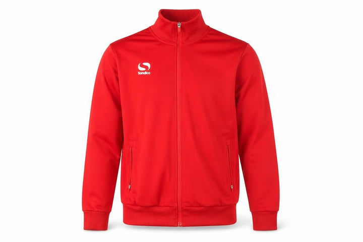 Front view of Sondico Men's Red Track Jacket, size S